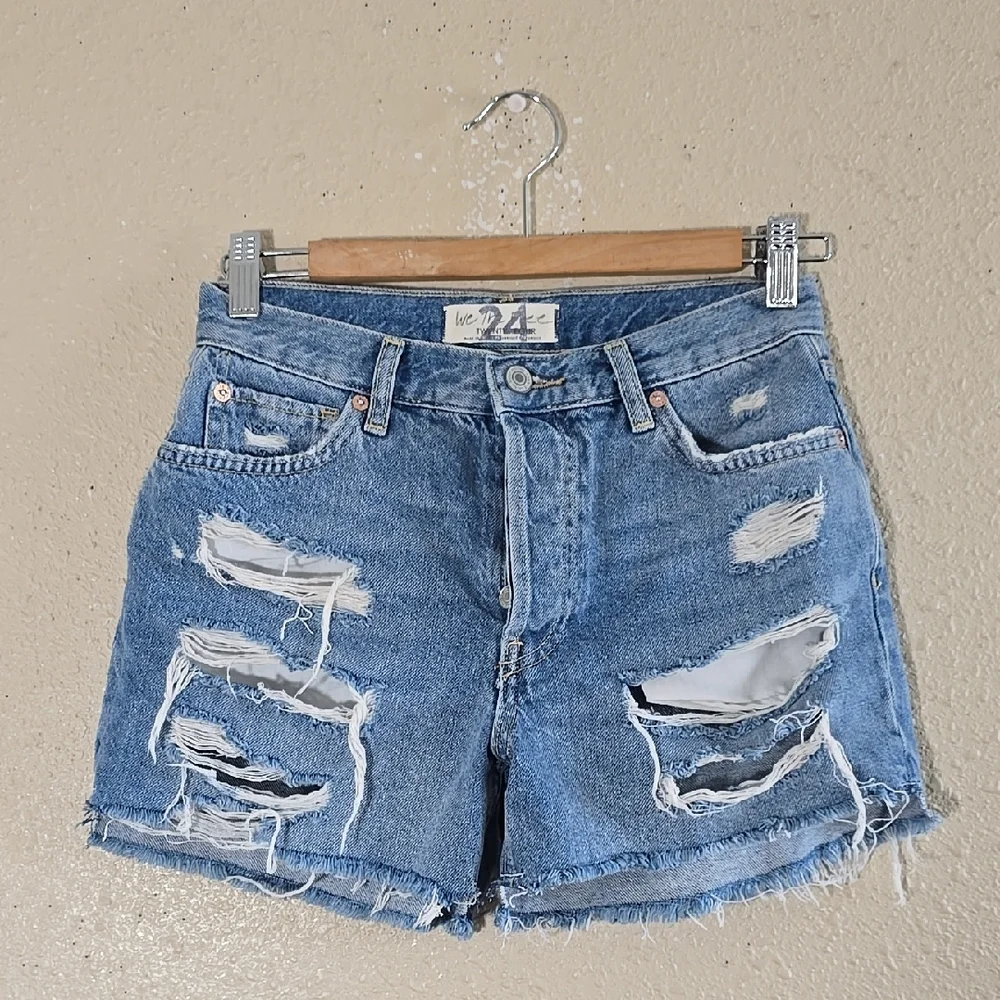Free People Distressed Denim Women Shorts